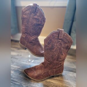 Rampage Vicky Brown Western Cowboy Boots